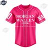 Custom Morgan Wallen For President 2024 Pink Baseball Jersey 3