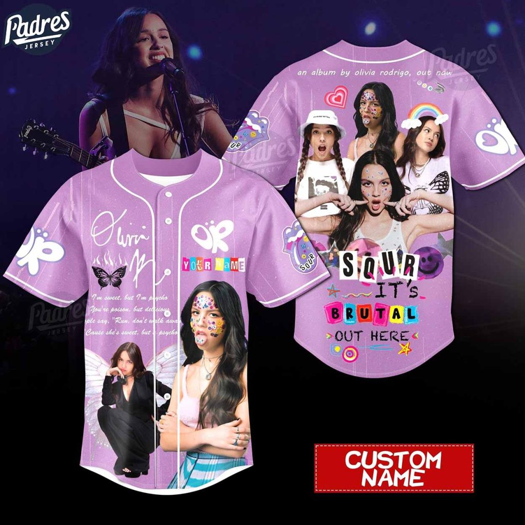 Custom Name Olivia Rodrigo Music Baseball Jersey Style