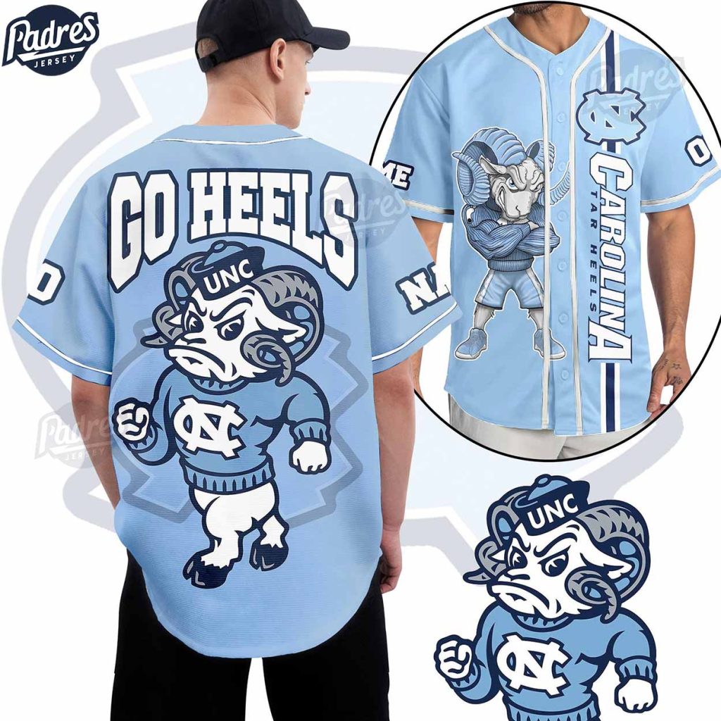 Custom North Carolina Tar Heels Basketball Baseball Jersey