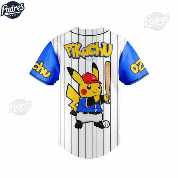 Custom Pokemon Pikachu Baseball Jersey 3