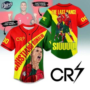 Custom Portugal Cristiano Ronaldo Baseball Jersey Style 1