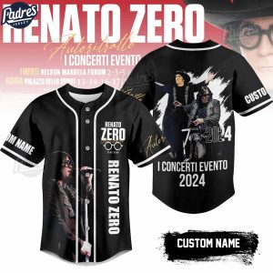 Custom Renato Zero I Concerti Evento 2024 Baseball Jersey 1