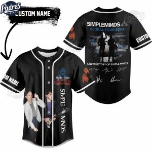 Custom Simple Minds Global Tour 2024 Baseball Jersey Style 1