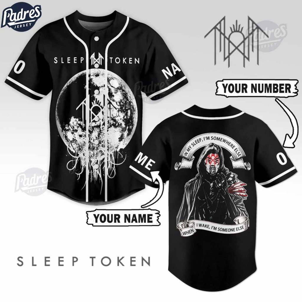 Custom Sleep Token Black Baseball Jersey Shirt
