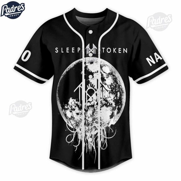 Custom Sleep Token Black Baseball Jersey Shirt 3