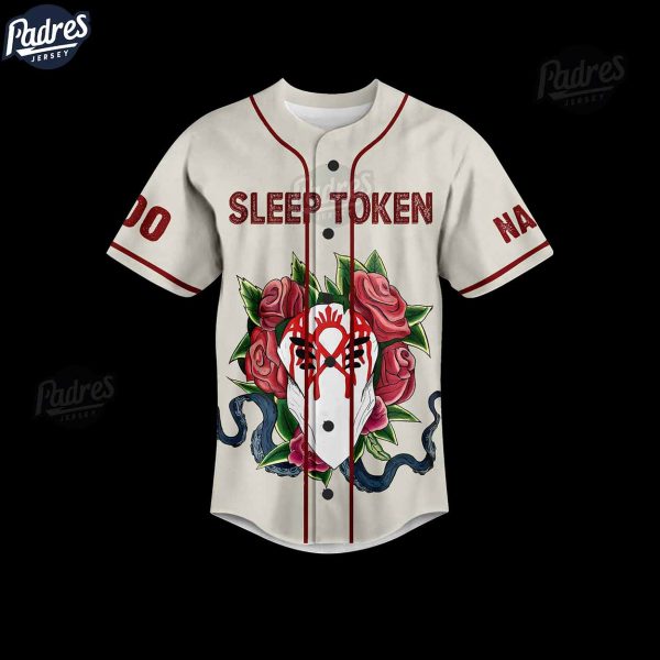 Custom Sleep Token The Night Comes Down Like Heaven Baseball Jersey 2