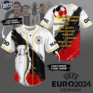 Custom Soccer Euro 2024 Germany Baseball Jersey 1