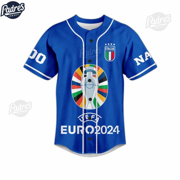 Custom Soccer Euro 2024 Italy Baseball Jersey 2