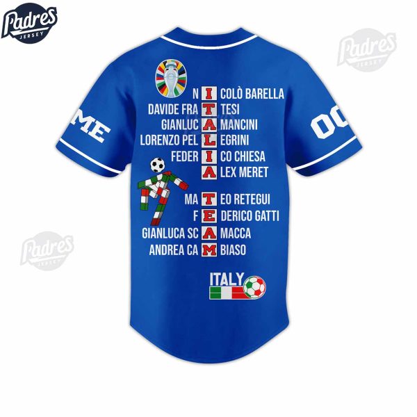 Custom Soccer Euro 2024 Italy Baseball Jersey 3
