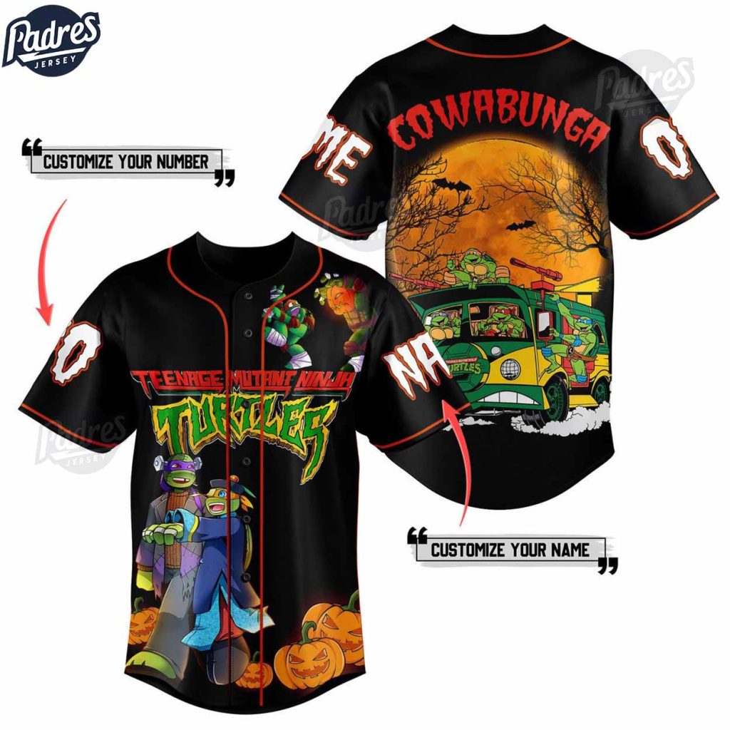 Custom Teenage Mutant Ninja Turtles Halloween Baseball Jersey