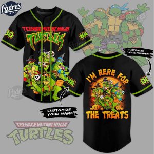Custom Teenage Mutant Ninja Turtles I Am Here For The Treats Halloween Baseball Jersey 1