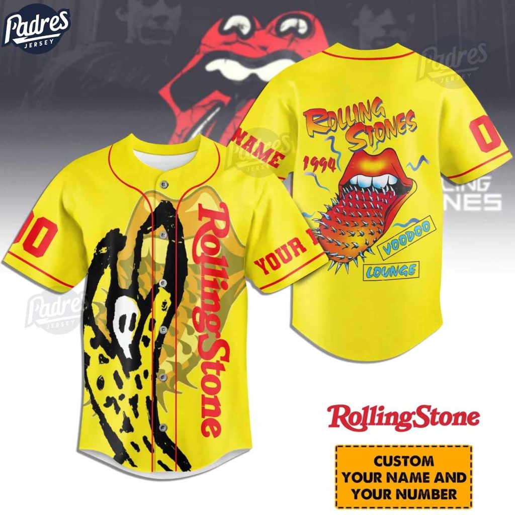 Custom The Rolling Stones Voodoo Lounge Tour Baseball Jersey Style