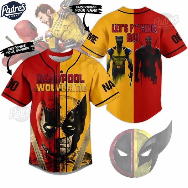 Deadpool & Wolverine Let's Fucking Go Custom Baseball Jersey Style