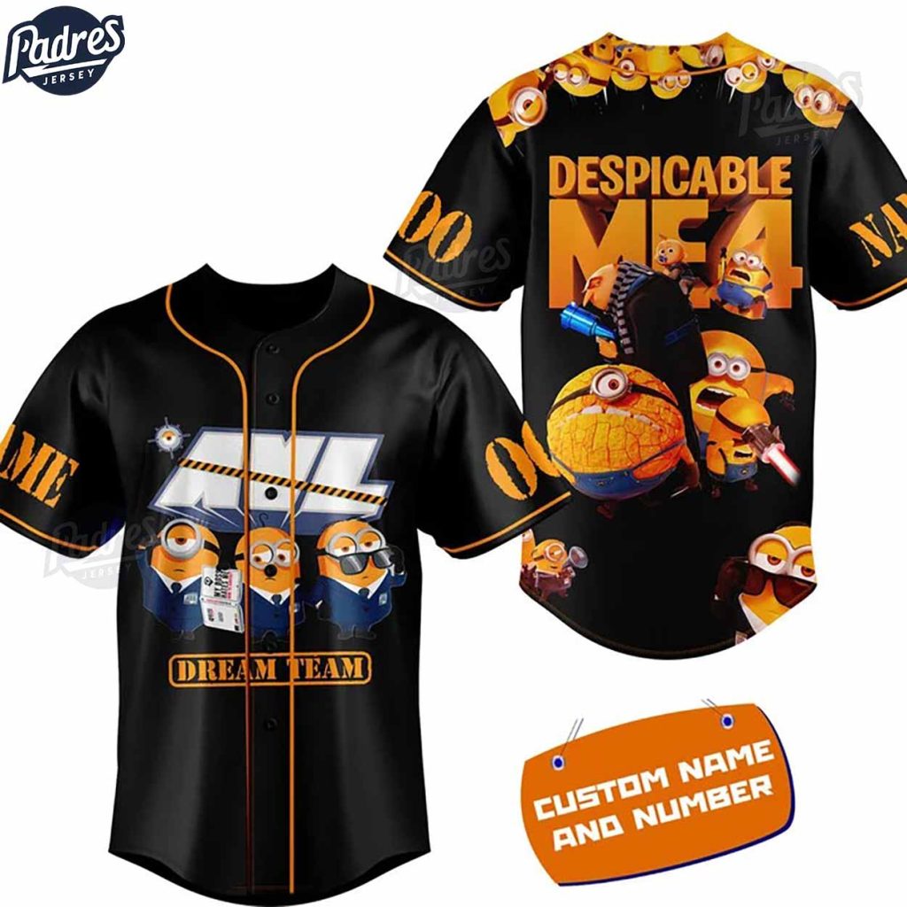 Despicable Me 4 Minion Custom Baseball Jersey