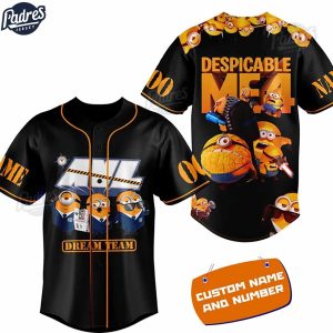 Despicable Me 4 Minion Custom Baseball Jersey 1