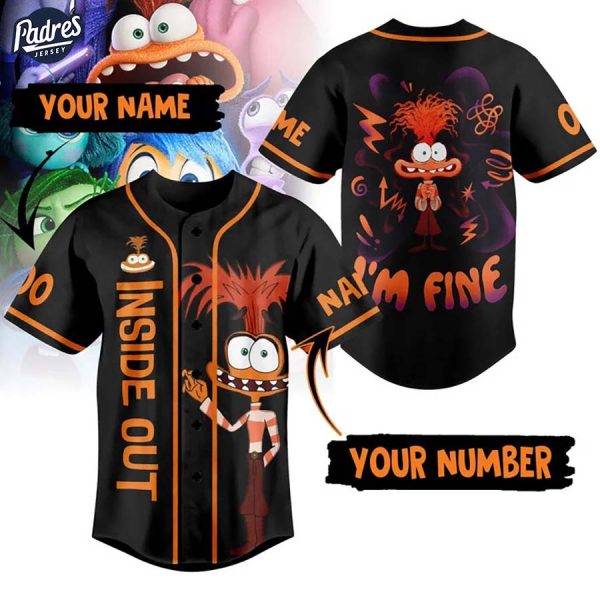 Disney Inside Out 2 Custom Baseball Jersey Style 1