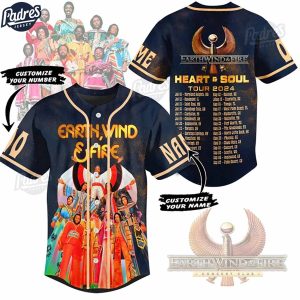 Earth Wind & Fire Heart And Soul Tour 2024 Custom Baseball Jersey