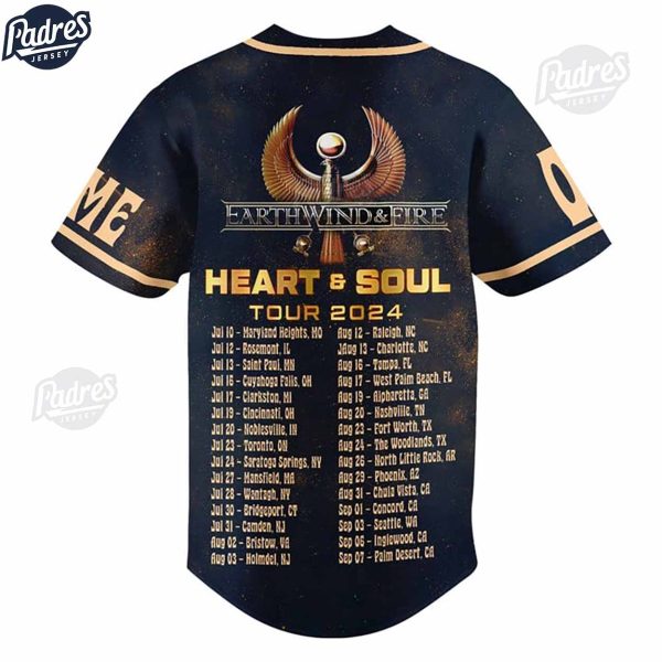 Earth Wind Fire Heart And Soul Tour 2024 Custom Baseball Jersey 3