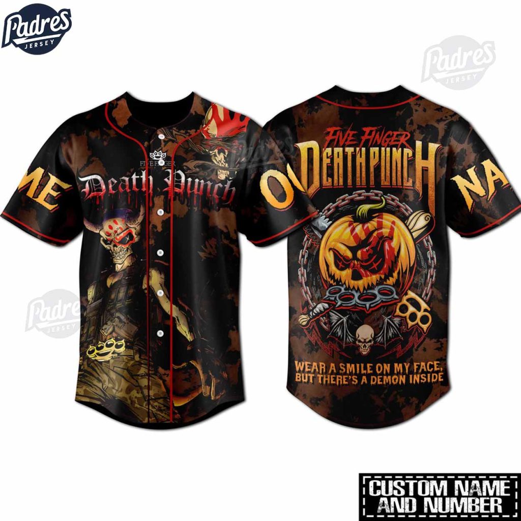 Custom Five Finger Death Punch Halloween Baseball Jersey