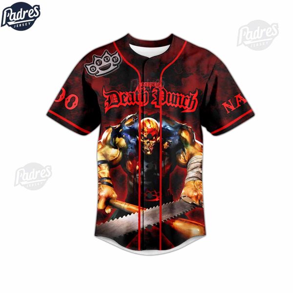 Five Finger Death Punch Ill Never Give In Til Im Victorious Custom Baseball Jersey 2