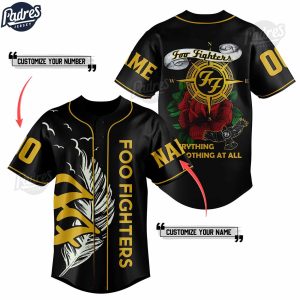 Foo Fighter Everything Or Nothing At All Tour Custom Baseball Jersey 1