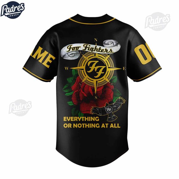 Foo Fighter Everything Or Nothing At All Tour Custom Baseball Jersey 3