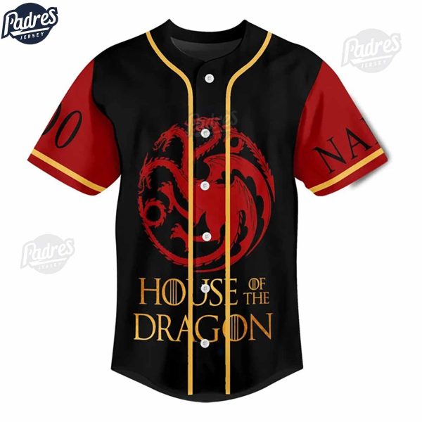 Game Of Thrones House Of The Dragon Custom Baseball Jersey 3