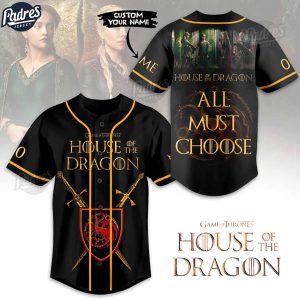 Game Of Thrones House Of The Dragon Custom Baseball Jersey Style 1