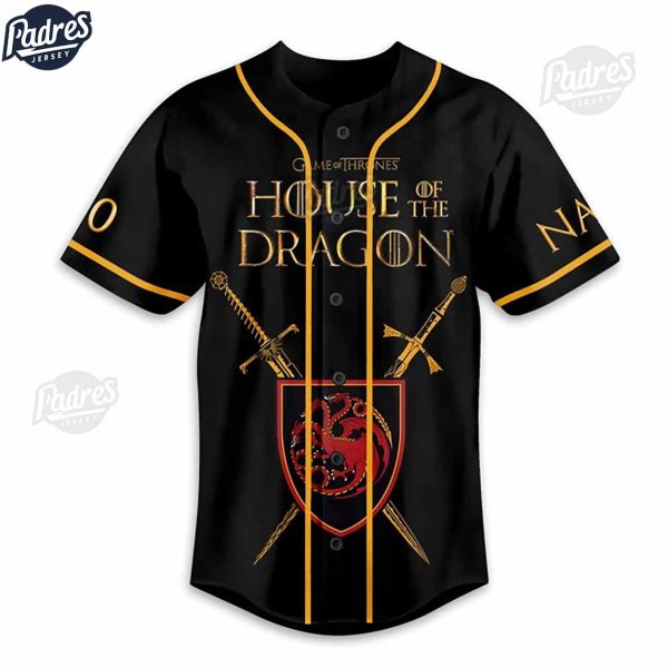 Game Of Thrones House Of The Dragon Custom Baseball Jersey Style 2
