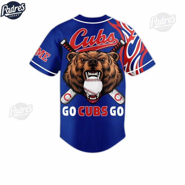 Go Cubs Go Chicago Cubs Custom Baseball Jersey Style 3