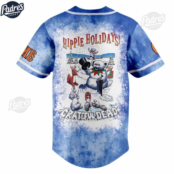 Grateful Dead Jerry Christmas Hippie Holidays Custom Baseball Jersey 2