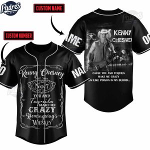 Kenny Chesney Custom Black Baseball Jersey 1