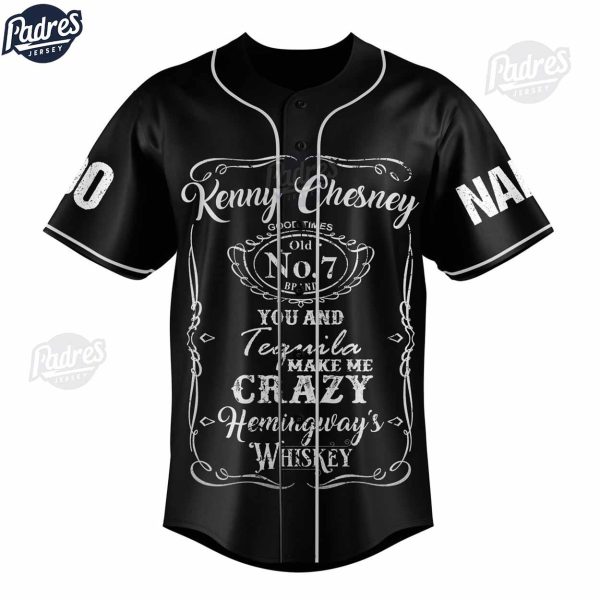 Kenny Chesney Custom Black Baseball Jersey 3