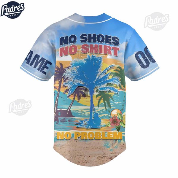 Kenny Chesney No Shoes Shirt No Problem Summer Beach Custom Baseball Jersey 3