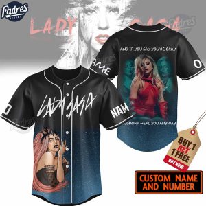 Lady Gaga Custom Baseball Jersey Style 1