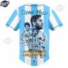 Lionel Messi Vamos Vamos Argentina Baseball Jersey Style 2