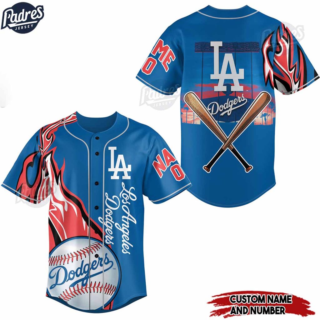 Los Angeles Dodgers Baseball Custom Baseball Jersey Style