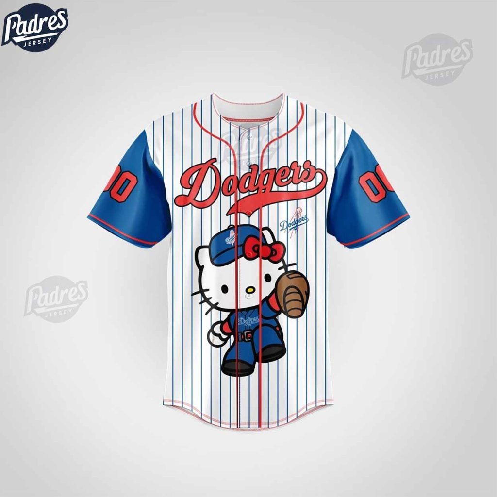 Los Angeles Dodgers Hello Kitty Baseball Jersey Style