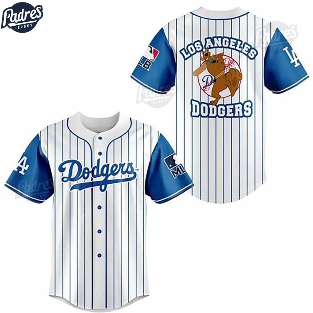 Los Angeles Dodgers Scooby-Doo Custom Baseball Jersey Style