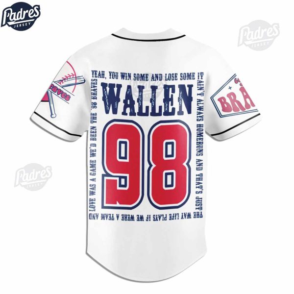 Morgan Wallen 98 Braves Baseball Jersey 3