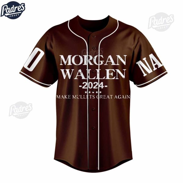 Morgan Wallen For President 2024 Custom Baseball Jersey Style 3