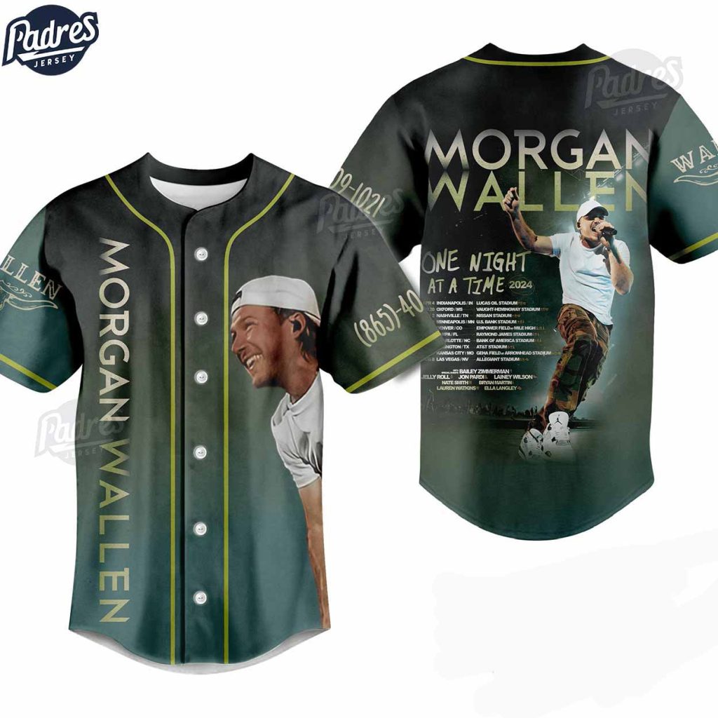 Morgan Wallen One Night At Time Tour 2024 Custom Baseball Jersey Gift