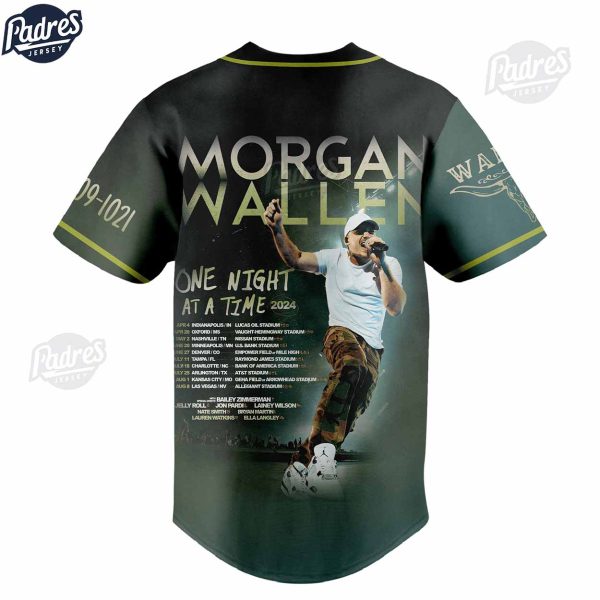 Morgan Wallen One Night At Time Tour 2024 Custom Baseball Jersey Gift 2
