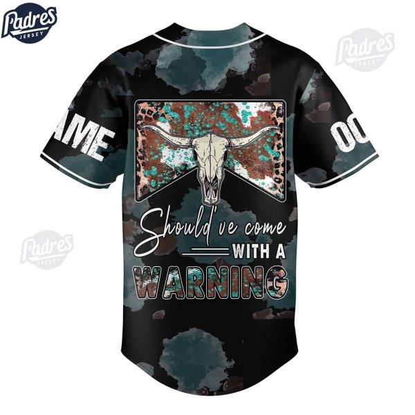 Morgan Wallen Should've Come With A Warning Custom Baseball Jersey Style 3