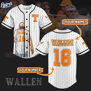 Morgan Wallen Tennessee Volunteers Custom Baseball Jersey With Fans 1
