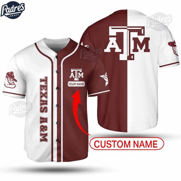 NCAA Texas A&M Aggies Custom Baseball Jersey Gifts