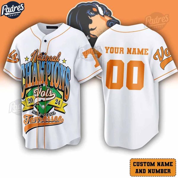 National Championships Tennessee Volunteers NCAA Custom Baseball Jersey 1