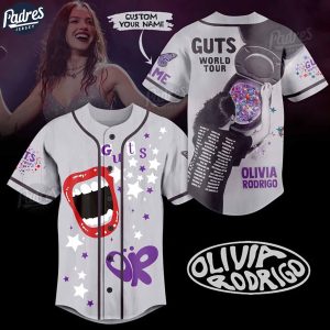 Olivia Rodrigo Guts World Tour Custom Baseball Jersey Style 1
