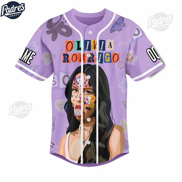 Olivia Rodrigo Its Brutal Out Here Custom Baseball Jersey Style 3