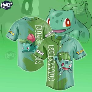 Pokemon Bulbasaur Custom Baseball Jersey Style